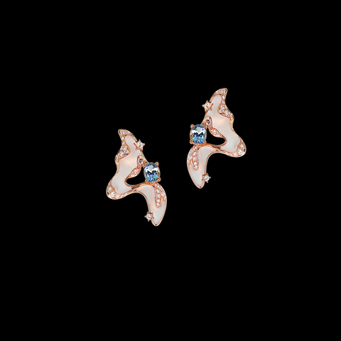 Nebula Earrings - Aquamarine